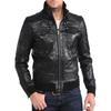 Men's Genuine Lambskin Black Leather Jacket Stylish Motorcycle Bomber Biker Outerwear MJ 153