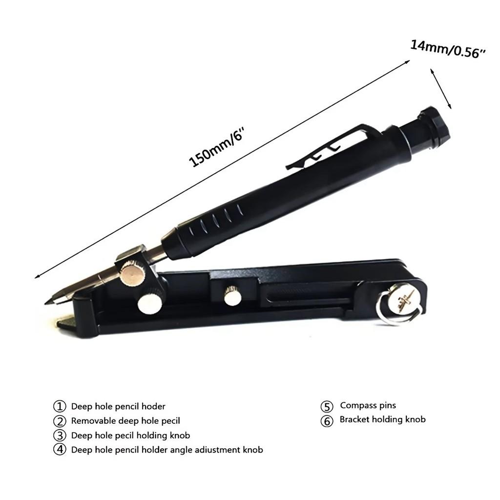 Многофункциональный разметочный инструмент Портативный пластиковый инструмент для глубоких отверстий Сделай сам Деревообрабатывающий разметочный калибр Разметочный инструмент Маркер линии Измерительный инструмент