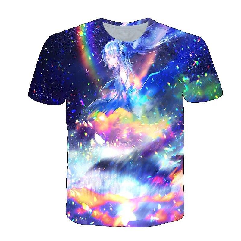 Летняя красивая мужская футболка со звездным небом, новые интересные футболки с рисунком космической туманности, модная дышащая футболка с 3D принтом, топ