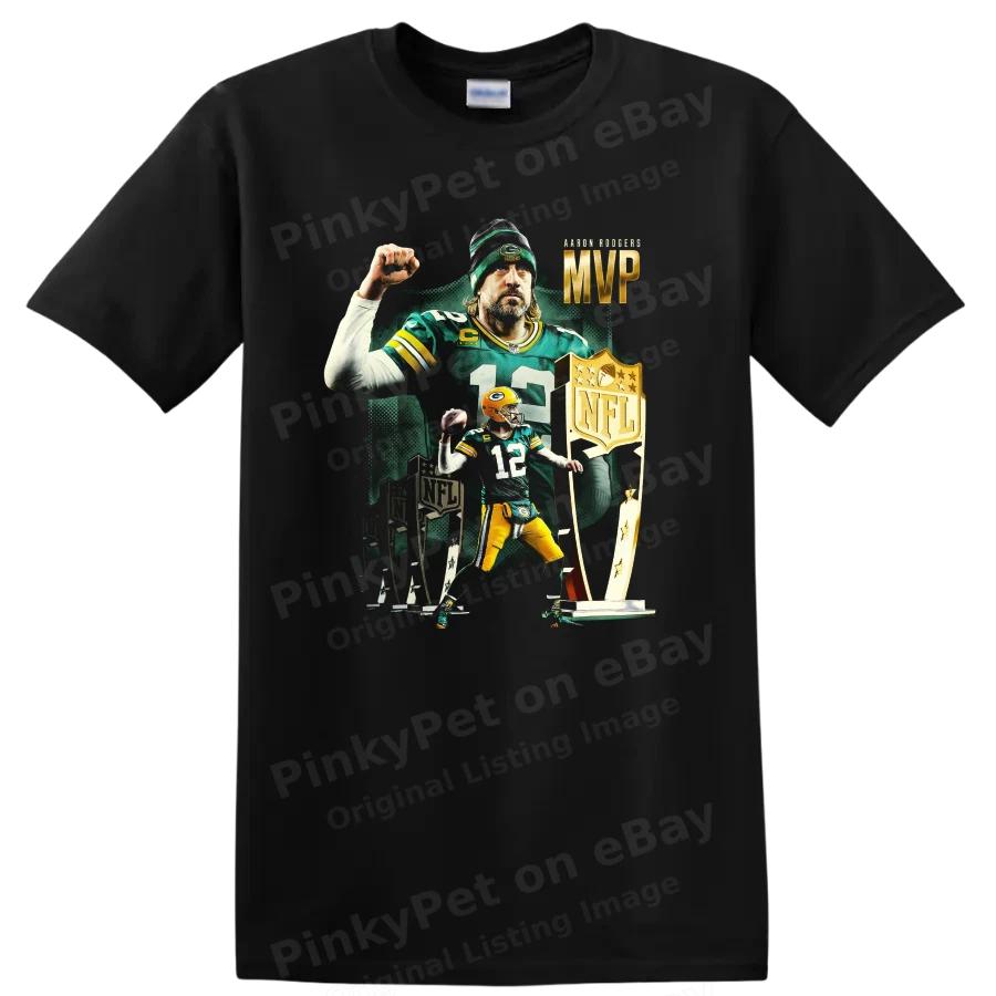 Aaron Rodgers T Shirt Green Bay Packers MVP Football Legend Tee
