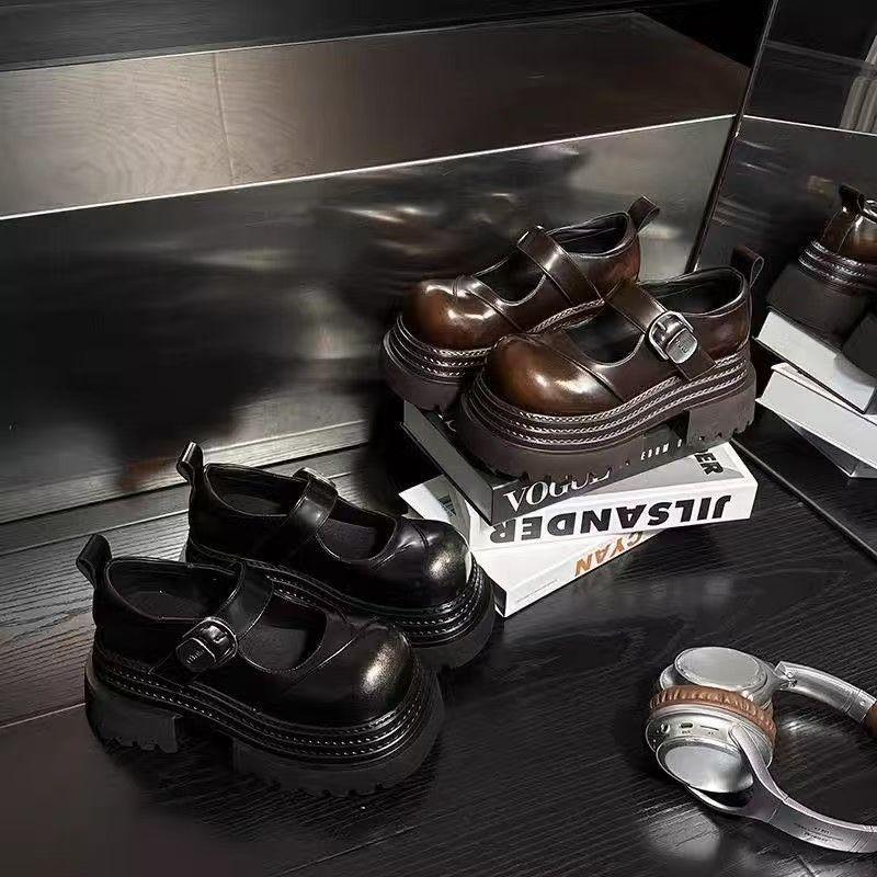 Нишевый дизайн, туфли на толстой подошве, новые туфли на среднем каблуке, высокого класса, Marfried Street, высокая ценность, Lizhen, туфли с неглубоким вырезом