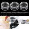 50Pcs Sample Pots Empty Cosmetic Jars Set Clear Round Travel Pots for Creams and Powder Small
