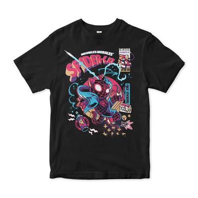Spider-Cat Miles Morales T-Shirt, Spider-Man Spider-Verse Shirt, Men's Women's Sizes (SPY-58001)