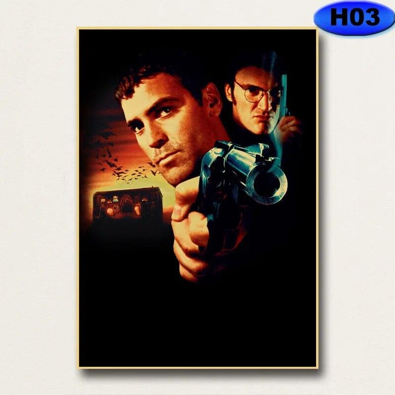 Домашний декор, коллекция классических фильмов, постеры в стиле ретро, ​​принты на крафт-бумаге, настенная роспись, украшение для гостиной, живопись