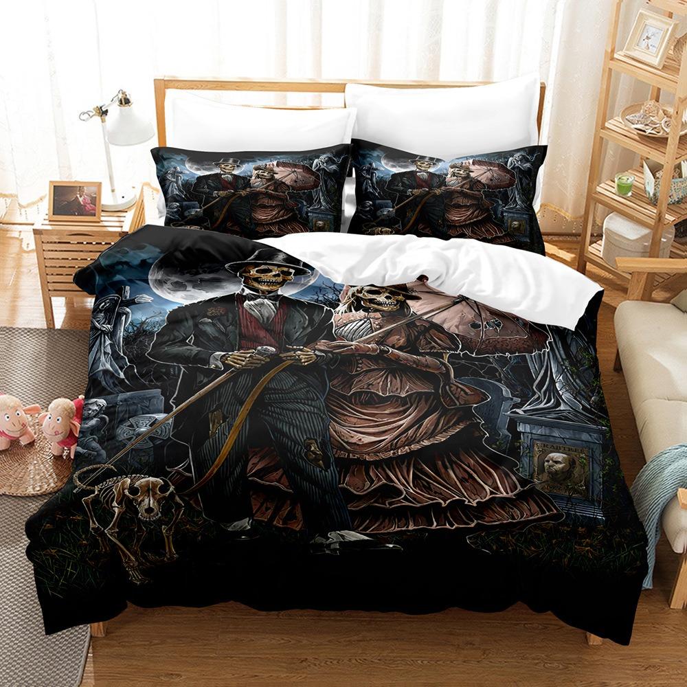 3D Printed Skull Print comforter setsHD Kids Adult Duvet Cover Pillow Case Home Bedding Set Bedroom Decoration Gift