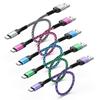Кабель USB Type C 0.3 м [Набор из 5 штук] Кабель для быстрой зарядки QC3.0 type c кабель для зарядки iPhone 16 type c USB2.0 высокоскоростная передача данных нейлон