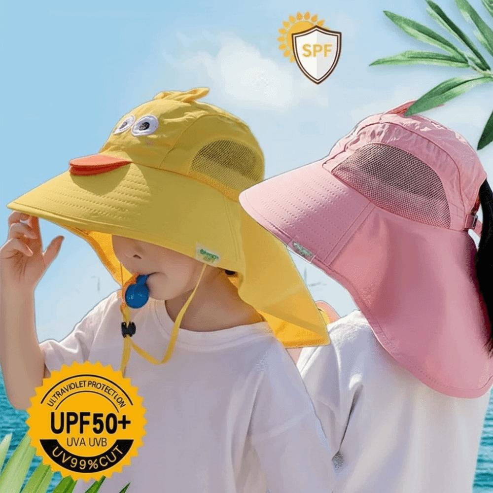 Neck Ear Cover Kids Beach Cap Breathable Children Bucket Hat Children Sun Hat Travel Flap Cap