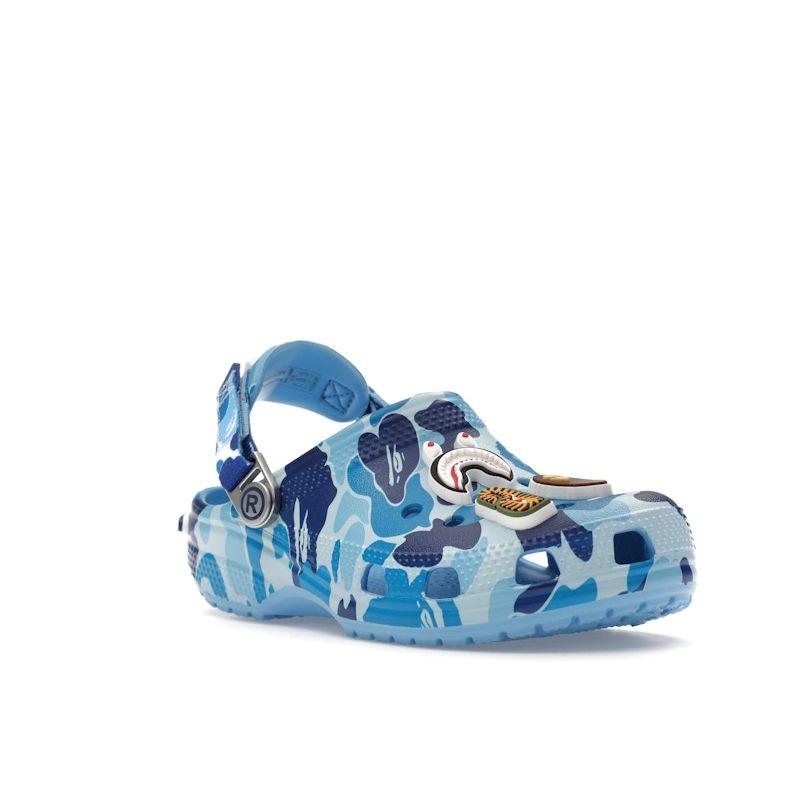 BAPE X Crocs Classic Clog Kids ABC Camo - Blue Kids Sneakers 210285-4TB