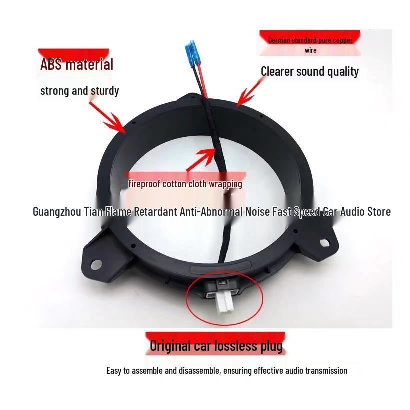 6.5 Inch Speaker Gasket Bracket for Toyota, Nissan, and Volkswagen Car Audio Installation