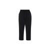Solid Color Logo Embroidery Drawstring Loose Straight Casual Pants Men Bottoms Black FN3015-010