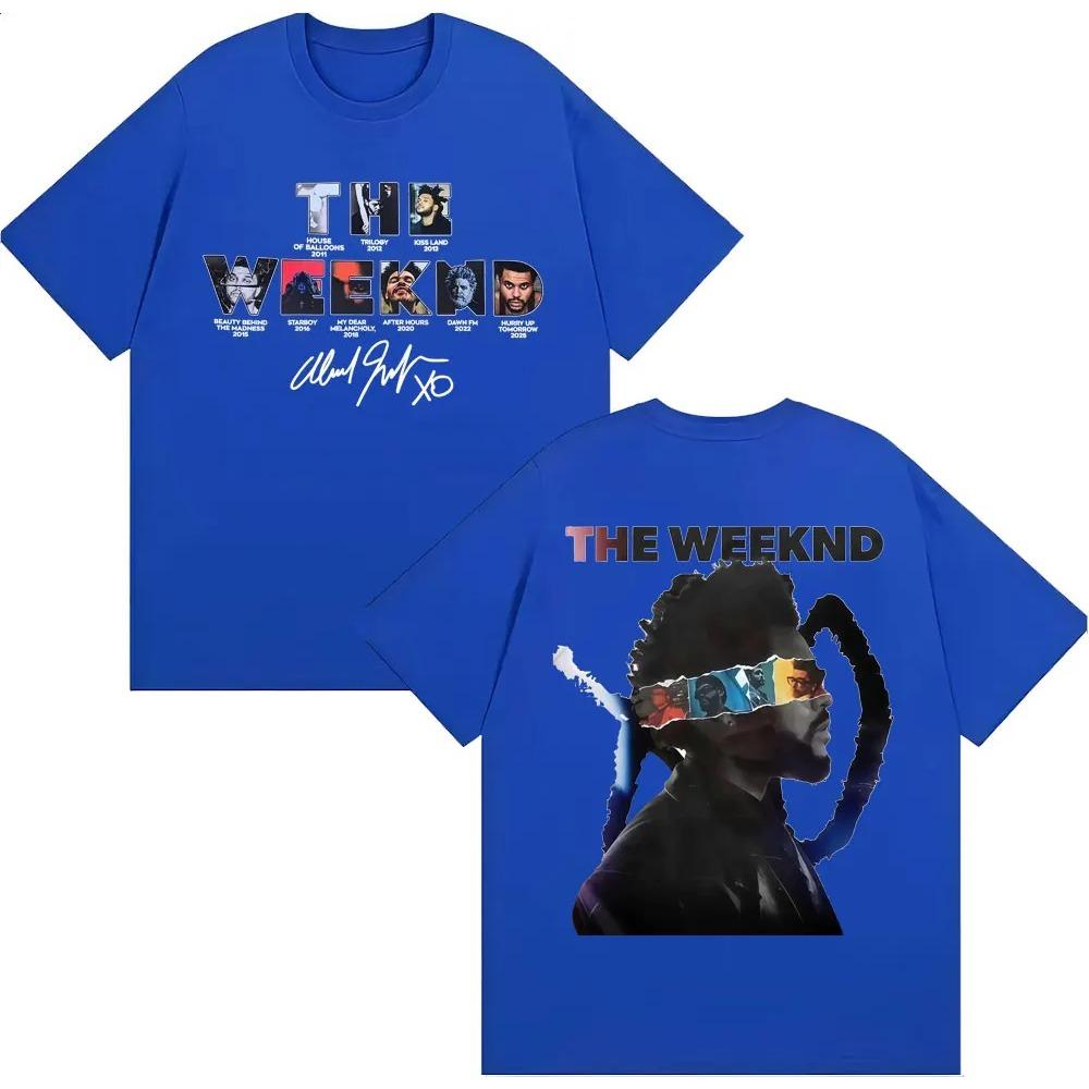 The Weeknd After Hours Til Dawn Европейский тур Футболки Мужская одежда Мода Хип-хоп Стиль Футболка Свободного кроя Хлопковая футболка