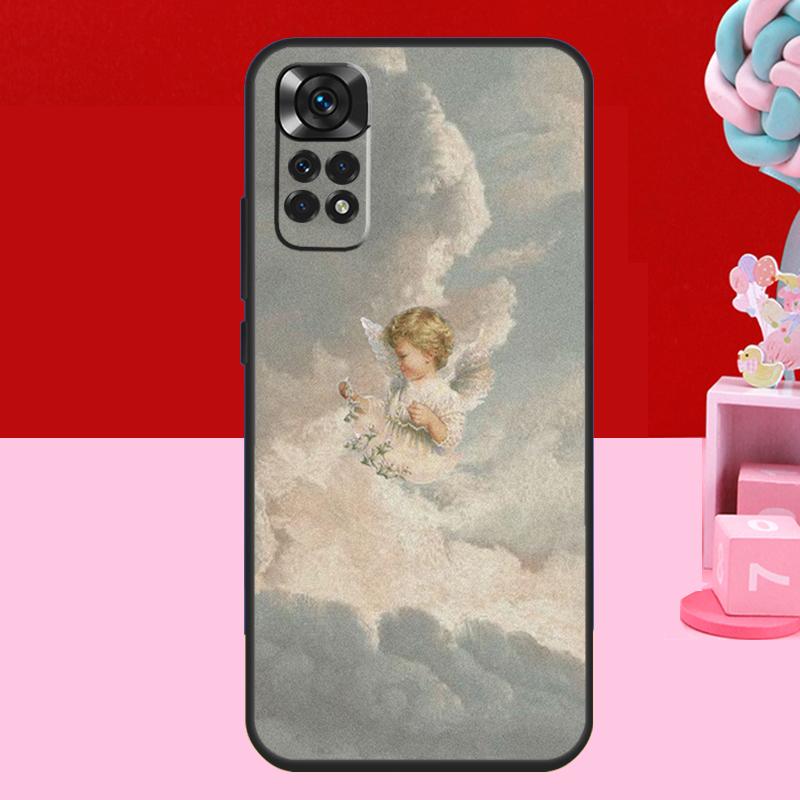Эстетичный чехол 'Ангел эпохи Возрождения' для Xiaomi Redmi Note 14 13 12 11 10 15 Pro Plus Redmi 15 C 10C 12C 13C 14C Мягкая крышка
