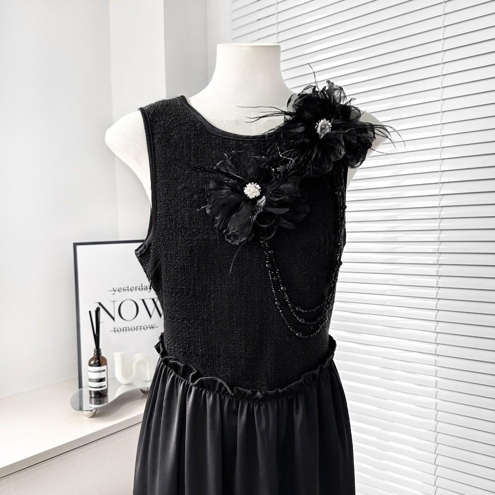 Tassel Style Nail Bead Flower Applique Double Flower Chest Flower Patch Flower Patch Wedding Dress