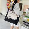 College Style Student Large-capacity Make-up Schoolbag Cute Kitten Cartoon High-value Casual Messenger Make-up Bag
