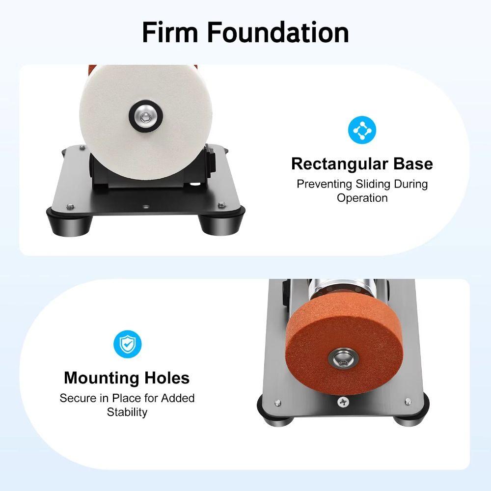 Speed Adjustable Mini Bench Grinder Space-Saving Dual Wheel Grinder Electric Grinder for Home