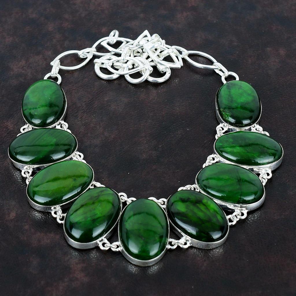 Ожерелье из лабрадорита Green Fire Ювелирные изделия ручной работы Ожерелье из настоящего драгоценного камня Ожерелье из стерлингового серебра 925 пробы Регулируемая цепочка Ожерелье Подарки для мамы