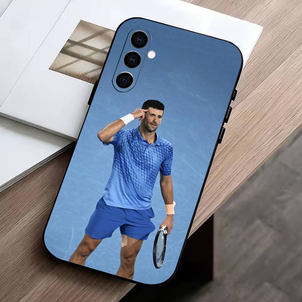 GOAT-Novak Djokovic Phone Case For Samsung Galaxy A73,A72,A71,A70,A53,A52,A51,Soft Silicone Black Cover