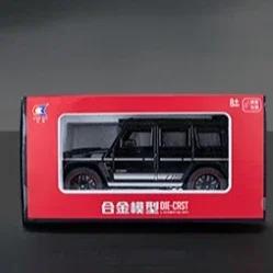 1/18 Large G800 SUV Off-road Alloy Model Car Sprayable Toy Car Diecast Vehicle Model Toy Sound Light CarBirthday Gift For Kids