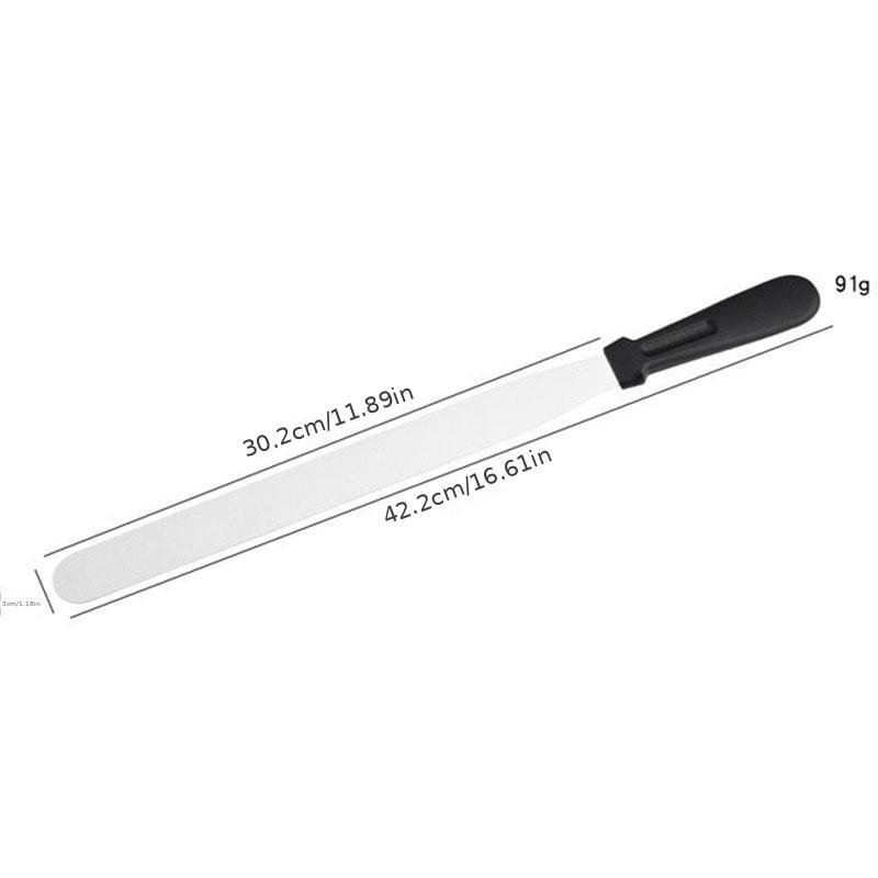 1 шт. Нержавеющая сталь пластиковая ручка прямая изогнутая лопатка для крема для торта