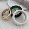 Ingemark 3 Styles Exaggerated Resin Acrylic Thick Wide Bangles for Women Vintage Irregular Spring Bracelets Steampunk Jewelry