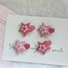 6 Pcs/Lot Cute Pink Star Hair Clip For Girls Plastic Hairpin Alloy Barrettes Pink BB Snap Clip Women Hair Accessories
