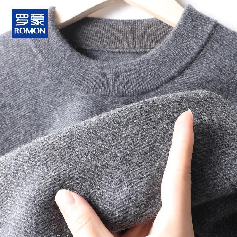 ROMON Men's 100% Cashmere Half-Turtleneck Sweater