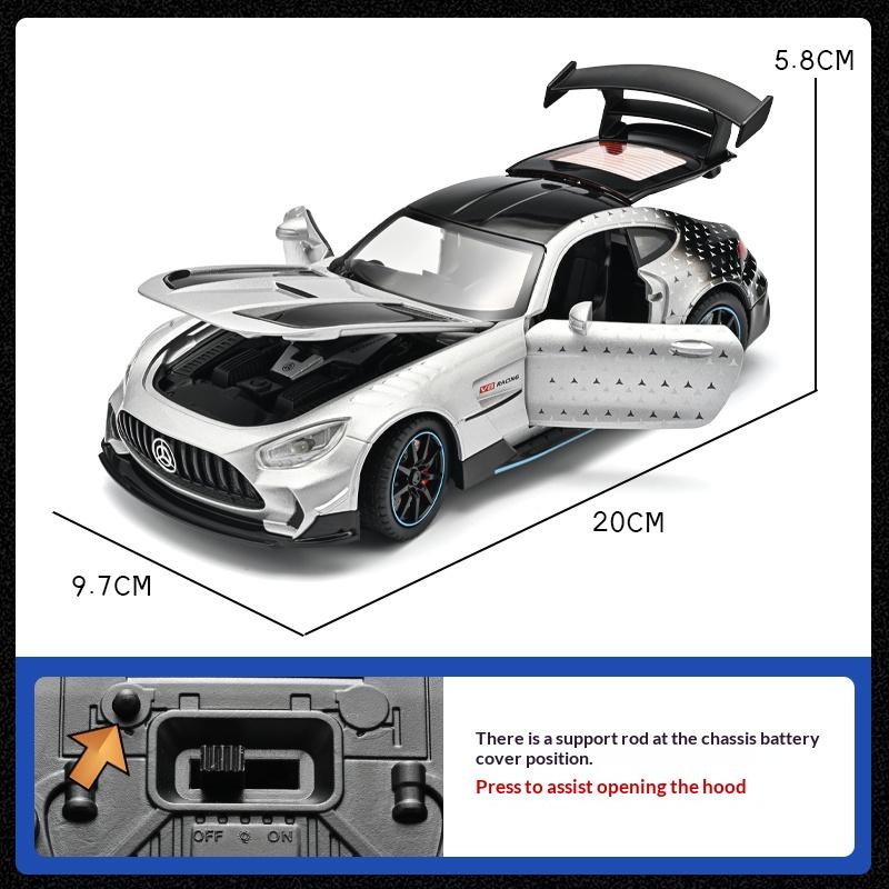 1:22 Литой из сплава Модель суперкара Amg Игрушка Коллекция автомобилей Gt3 Украшения Хэллоуинские и рождественские подарки для друзей