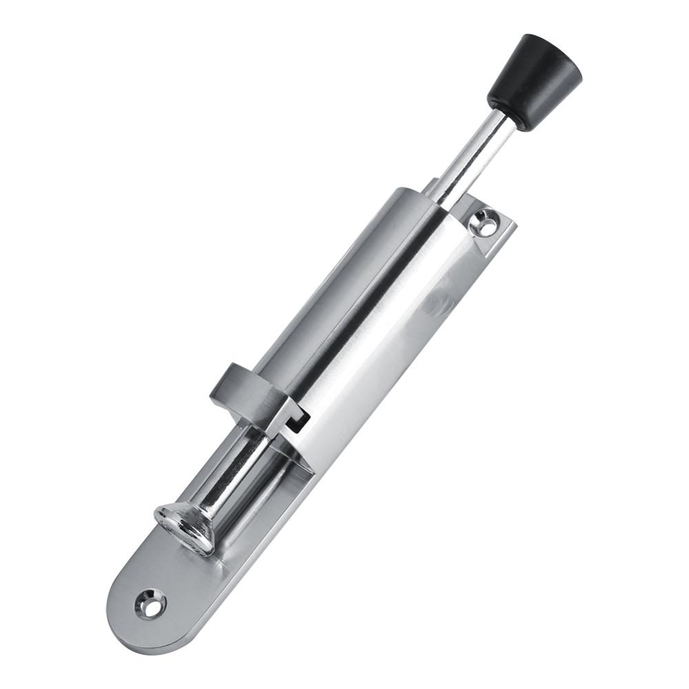 Non-Slip Rubber Tip Spring Loaded Door Stopper Zinc Alloy Adjustable Door Stop Kickdown Door Stop