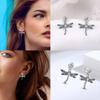 925 Silver Snowflake Butterfly Dragonfly Stud Earrings Avocado Star Moon Cat Paw Small Earrings For Women Jewelry Pendientes