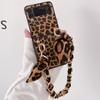 For Samsung Galaxy Z Flip 3 4 Case with Fashion Leopard Square Scarf Metal Chain Phone Case for Samsung Z Flip 3 5G Luxury Cover
