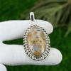 Natural Polka Dot Agate Gemstone Pendant 925 Sterling Silver Jewelry For Women
