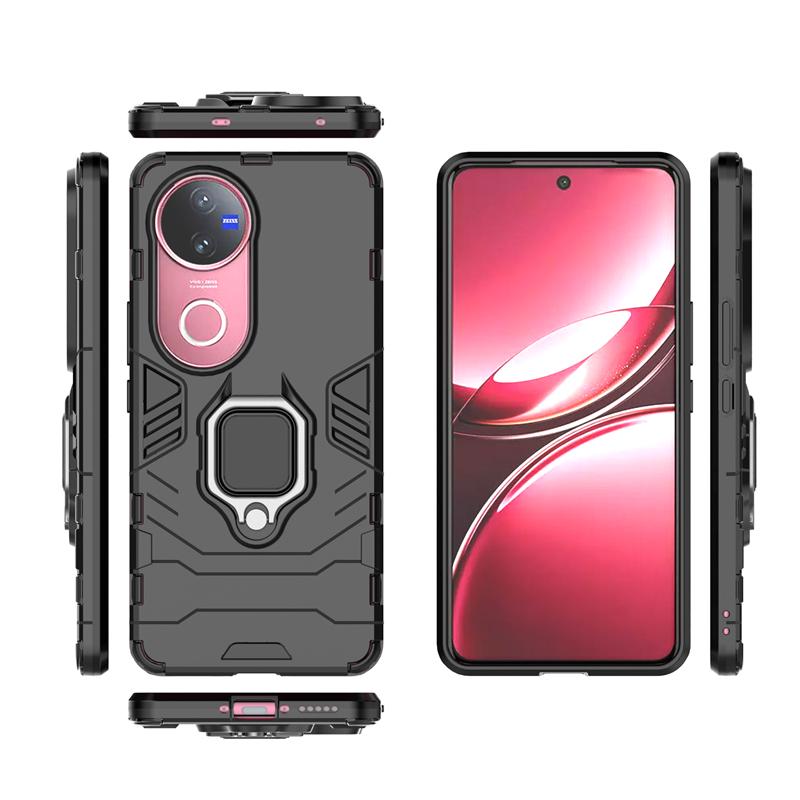 Для чехла Vivo V50 Противоударная броня ПК Магнитная подставка Полная защита краев Задняя крышка Для чехла Vivo V50 Для Vivo V50e 5G 6,77 дюйма