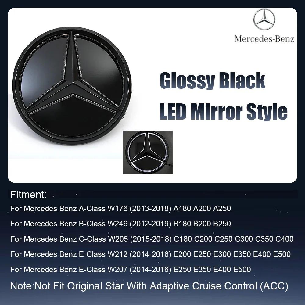BENZ Front Grill Mirror Star led Emblems Light For Mercedes Benz W176 W205A B C E S R SL ML GL GLA GLK- ce1