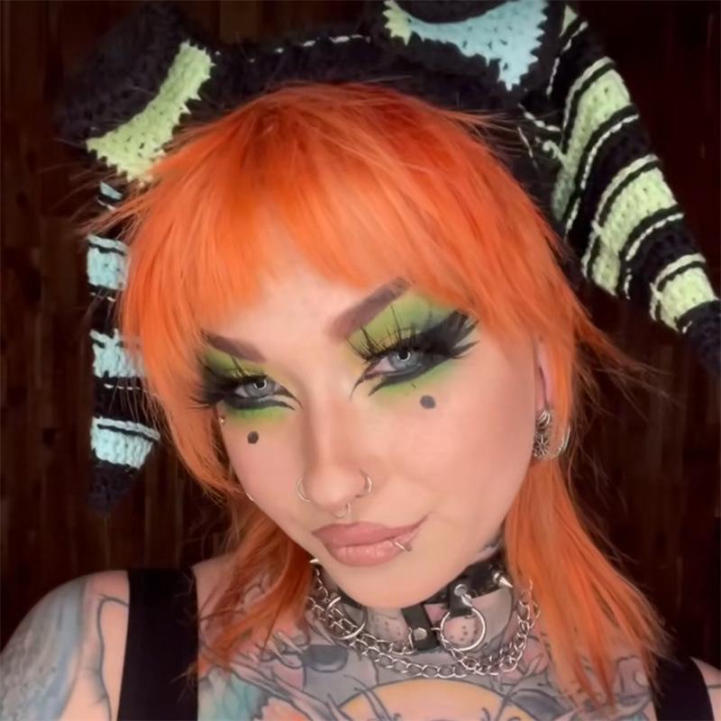 Новая вязаная крючком смешная персонализированная шапка-пуловер с черепом и ушками кролика для взрослых