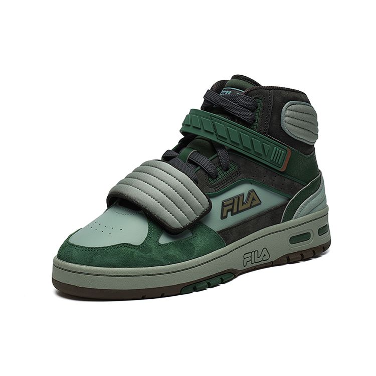 White Mountain X Fila Fusion Teratach Mid Top Ретро Баскетбольные Кроссовки Мужские кроссовка Айсберг-Зеленый T12M219111FIP