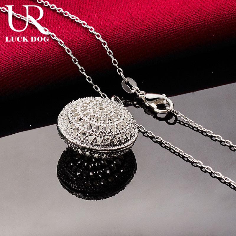 Ожерелье с круглой подвеской из стерлингового серебра 925 пробы 18 мм, модные свадебные украшения