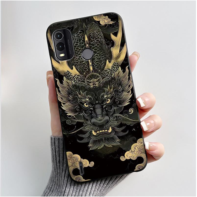 Black Case For Nokia G11 Plus Unique Design Black Cat Holding A Basket Pattern Shell Jelly Color Anti-scratch Soft Casing