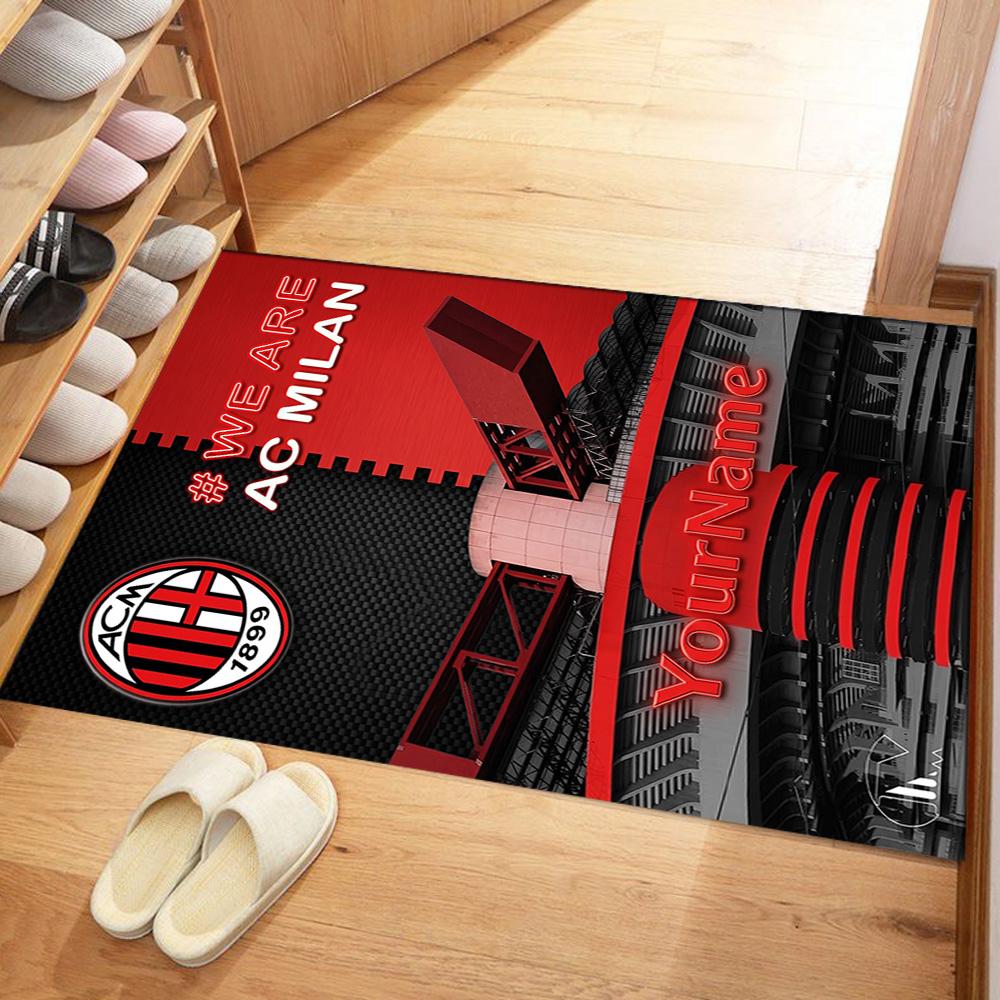 Ac Milan Customized Name Area Rug Suitable for Hallway Decorate room Playrooms Dormitory Antislip Carpet Office home decor