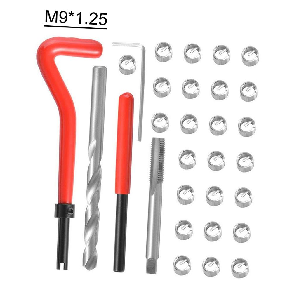 30 шт. набор вставок для ремонта метрической резьбы M3 M4 M7 M9 M11 Helicoil Car Pro Coil Tool 304 нержавеющая сталь сумка для авторемонтных инструментов