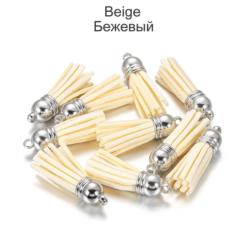 6 шт./лот, 38 мм, винтажные кожаные кисточки, бахрома для подвески в технике макраме для DIY ювелирных изделий