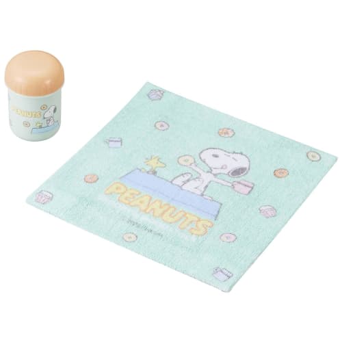 OSK Snoopy Hand Towel Set with Case, Antibacterial, Stylish, Cute, Unisex, for Kids, Students, and Adults (OC-1)