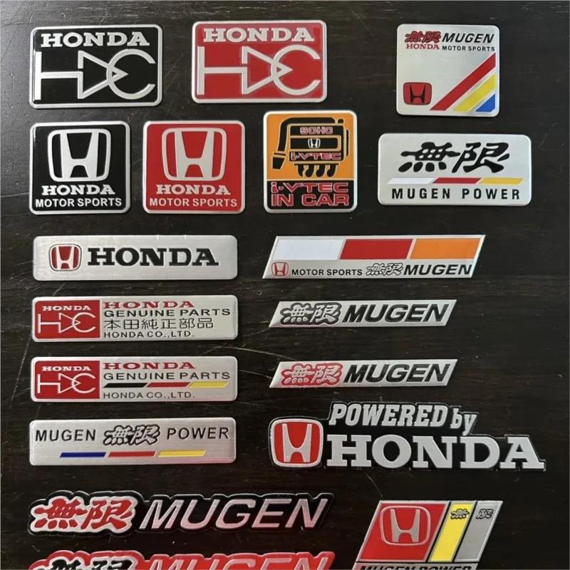 FIQ1 Honda Aluminum Car Body Fender Trunk Decal Badge for Civic FIT Accord CRV CRZ CRX HRV Odyssey City B-Series D-Series H-Series Rs