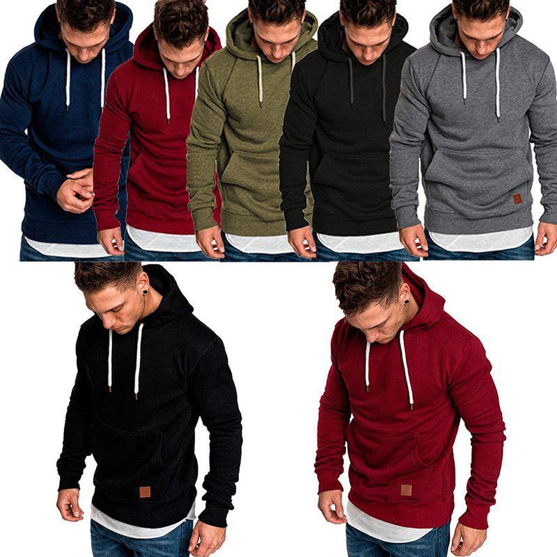 Hoodies Hooded Mens Sweatshirt Sweater Jumper Comfy Pullover Outwear Coat Tops