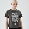 [mardimercredi] Приталенная футболка Bijou_Угольно-белая