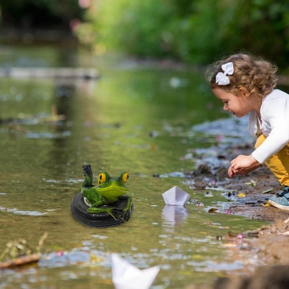 Floating Frog Statue Waterproof Resin Frog Decoration Natural Floating Frog Ornament Fish Tank