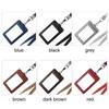 Leather With Lanyard Three Card Position Card Badge Holder Key Chain Card Bag ID Lanyard Name Tag