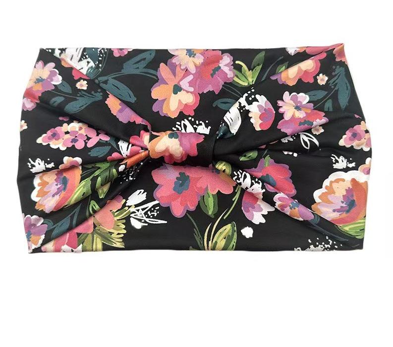 Женская богемная повязка для йоги с узором «кешью» - Впитывающая пот, эластичный хлопковый аксессуар для волос