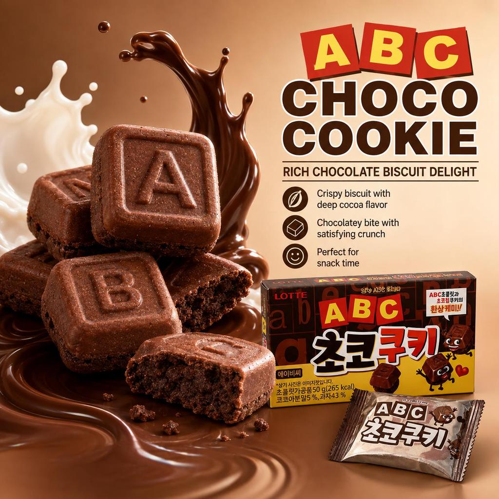 Шоколадное печенье Lotte ABC 50 г