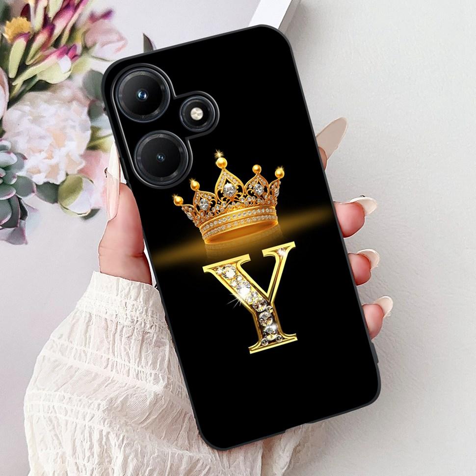 Чехол для Infinix Hot 30i X669 X669C Милая Корона Буквы Чехол Мягкий Силиконовый Чехол для Телефона Для Infinix Hot 30i Hot30i Задняя Крышка