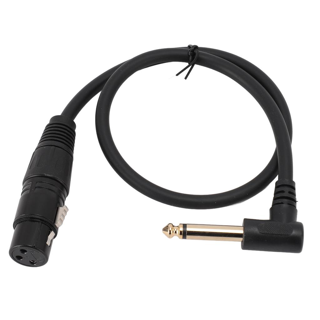 Кабель XLR гнездо - 6,35 мм штекер моно балансный XLR гнездо - 1/4 дюйма штекер 90 градусов угловой кабель шнур